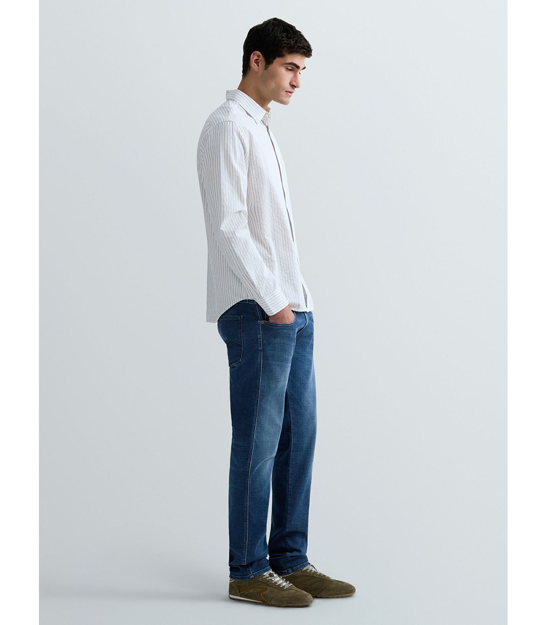 スリムフィットANBASS Hyperflex Matrix ストレッチデニム 詳細画像 ブルー 4